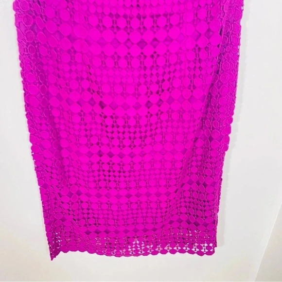 NWT MaxMara Weekend Helga Dress Purple Cotton Macramé Sheath 14 Quiet Luxury - Picture 7 of 9